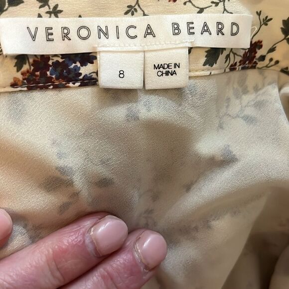 NWT VERONICA BEARD Mac floral-print silk-blend skirt size 8 $598 - Picture 8 of 9